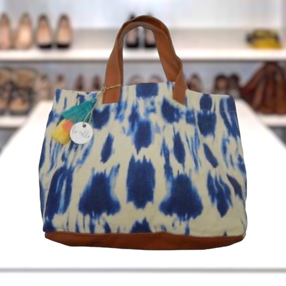 lu elle Handbags - Laguna Tote By Lu Elle Bag from the Beachly Box Denim Tie Dye